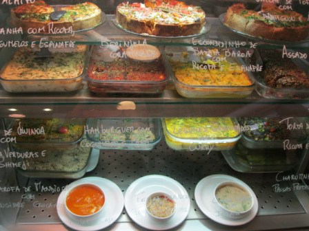 Pratos do restaurante vegetariano Bio Carioca