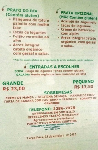 Cardapio vegano Vegan Vegan