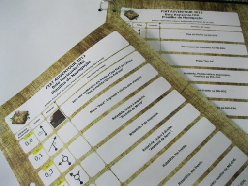 Planilha de navegação