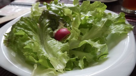 Salada verde organica com maionese de soja