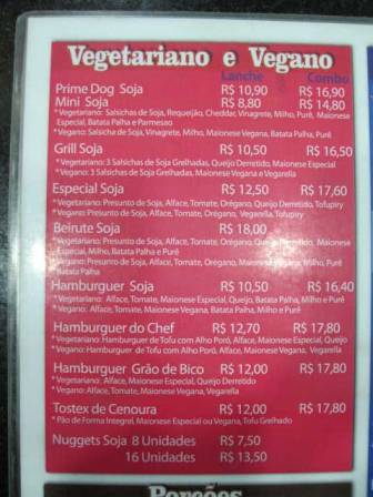 cardapio vegetariano e vegano