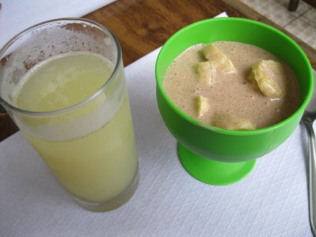Suco e sobremesa
