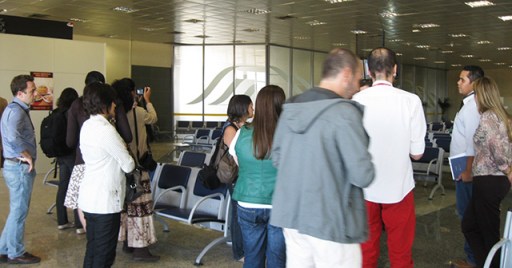 blogueiros aeroporto