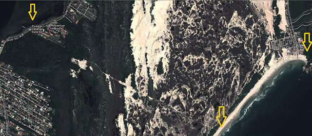 trilha no parque das dunas florianopolis