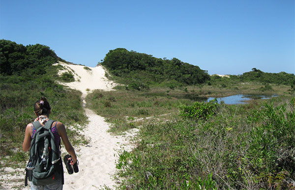 trilha praia joaquina