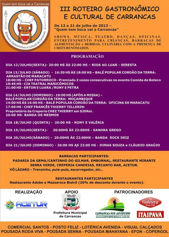 programação do festival de inverno de carrancas