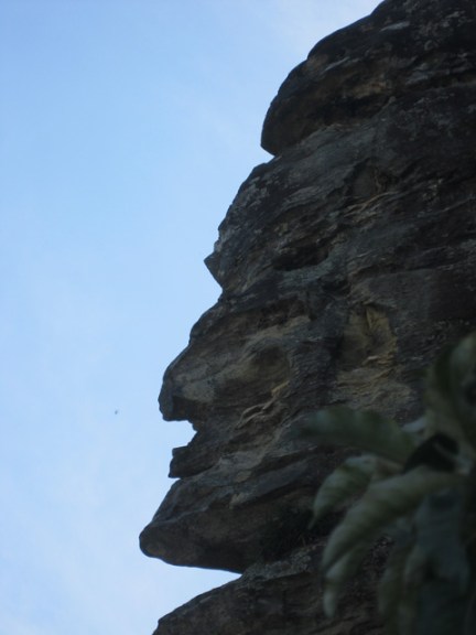 face do indio na pedra