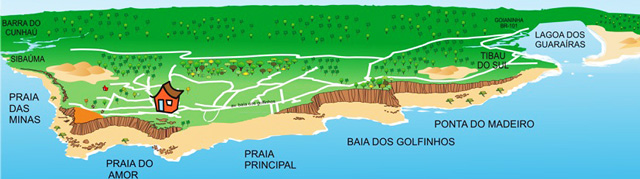 mapa praias de pipa