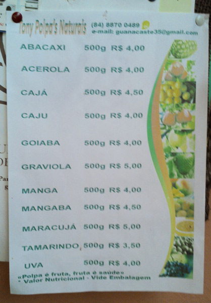 polpa de sucos em natal