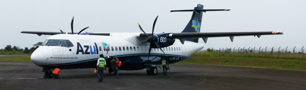 aeronave no aeroporto de bonito