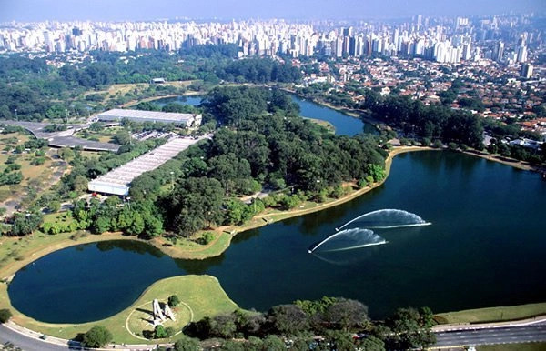 parque ibirapuera visto do alto